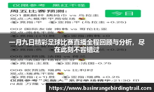 一月九日精彩足球比赛直播全程回顾与分析，尽在此刻不容错过